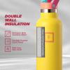 imageIRON FLASK Camping ampamp Hiking Hydration Canteens  3 Lids Narrow Straw Lid Leak Proof Vacuum Insulated Stainless Steel  Hot ampamp Cold Double Walled Sports Water Bottle  Fire 32 OzCaribbean Heat