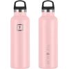 imageIRON FLASK Camping ampamp Hiking Hydration Canteens  3 Lids Narrow Straw Lid Leak Proof Vacuum Insulated Stainless Steel  Hot ampamp Cold Double Walled Sports Water Bottle  Fire 32 OzRose