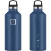 imageIRON FLASK Camping ampamp Hiking Hydration Canteens  3 Lids Narrow Straw Lid Leak Proof Vacuum Insulated Stainless Steel  Hot ampamp Cold Double Walled Sports Water Bottle  Fire 32 OzTwilight Blue