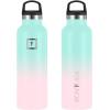 imageIRON FLASK Camping ampamp Hiking Hydration Canteens  3 Lids Narrow Straw Lid Leak Proof Vacuum Insulated Stainless Steel  Hot ampamp Cold Double Walled Sports Water Bottle  Fire 32 OzBubble Gum