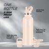 imageIRON FLASK Camping ampamp Hiking Hydration Canteens  3 Lids Narrow Straw Lid Leak Proof Vacuum Insulated Stainless Steel  Hot ampamp Cold Double Walled Sports Water Bottle  Fire 32 OzSand
