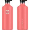 imageIRON FLASK Camping ampamp Hiking Hydration Canteens  3 Lids Narrow Straw Lid Leak Proof Vacuum Insulated Stainless Steel  Hot ampamp Cold Double Walled Sports Water Bottle  Fire 32 OzPeach