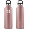 imageIRON FLASK Camping ampamp Hiking Hydration Canteens  3 Lids Narrow Straw Lid Leak Proof Vacuum Insulated Stainless Steel  Hot ampamp Cold Double Walled Sports Water Bottle  Fire 32 OzRose Gold