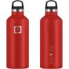 imageIRON FLASK Camping ampamp Hiking Hydration Canteens  3 Lids Narrow Straw Lid Leak Proof Vacuum Insulated Stainless Steel  Hot ampamp Cold Double Walled Sports Water Bottle  Fire 32 OzFire Red