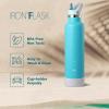 imageIRON FLASK Camping ampamp Hiking Hydration Canteens  3 Lids Narrow Straw Lid Leak Proof Vacuum Insulated Stainless Steel  Hot ampamp Cold Double Walled Sports Water Bottle  Fire 32 OzAzure Mist