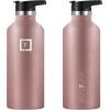 imageIRON FLASK Camping ampamp Hiking Hydration Canteens  3 Lids Narrow Straw Lid Leak Proof Vacuum Insulated Stainless Steel  Hot ampamp Cold Double Walled Sports Water Bottle  Fire 32 OzRose Gold