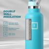 imageIRON FLASK Camping ampamp Hiking Hydration Canteens  3 Lids Narrow Straw Lid Leak Proof Vacuum Insulated Stainless Steel  Hot ampamp Cold Double Walled Sports Water Bottle  Fire 32 OzAzure Mist
