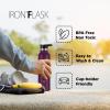 imageIRON FLASK Camping ampamp Hiking Hydration Canteens  3 Lids Narrow Straw Lid Leak Proof Vacuum Insulated Stainless Steel  Hot ampamp Cold Double Walled Sports Water Bottle  Fire 32 OzBurgundy