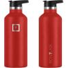 imageIRON FLASK Camping ampamp Hiking Hydration Canteens  3 Lids Narrow Straw Lid Leak Proof Vacuum Insulated Stainless Steel  Hot ampamp Cold Double Walled Sports Water Bottle  Fire 32 OzFire Red