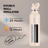imageIRON FLASK Camping ampamp Hiking Hydration Canteens  3 Lids Narrow Straw Lid Leak Proof Vacuum Insulated Stainless Steel  Hot ampamp Cold Double Walled Sports Water Bottle  Fire 32 OzSand