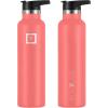 imageIRON FLASK Camping ampamp Hiking Hydration Canteens  3 Lids Narrow Straw Lid Leak Proof Vacuum Insulated Stainless Steel  Hot ampamp Cold Double Walled Sports Water Bottle  Fire 32 OzPeach
