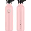 imageIRON FLASK Camping ampamp Hiking Hydration Canteens  3 Lids Narrow Straw Lid Leak Proof Vacuum Insulated Stainless Steel  Hot ampamp Cold Double Walled Sports Water Bottle  Fire 32 OzRose