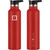 imageIRON FLASK Camping ampamp Hiking Hydration Canteens  3 Lids Narrow Straw Lid Leak Proof Vacuum Insulated Stainless Steel  Hot ampamp Cold Double Walled Sports Water Bottle  Fire 32 OzFire Red