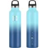 imageIRON FLASK Camping ampamp Hiking Hydration Canteens  3 Lids Narrow Straw Lid Leak Proof Vacuum Insulated Stainless Steel  Hot ampamp Cold Double Walled Sports Water Bottle  Fire 32 OzBlue Waves