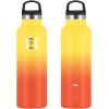 imageIRON FLASK Camping ampamp Hiking Hydration Canteens  3 Lids Narrow Straw Lid Leak Proof Vacuum Insulated Stainless Steel  Hot ampamp Cold Double Walled Sports Water Bottle  Fire 32 OzFire