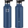 imageIRON FLASK Camping ampamp Hiking Hydration Canteens  3 Lids Narrow Straw Lid Leak Proof Vacuum Insulated Stainless Steel  Hot ampamp Cold Double Walled Sports Water Bottle  Fire 32 OzTwilight Blue