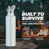 imageIRON FLASK Camping ampamp Hiking Hydration Canteens  3 Lids Narrow Straw Lid Leak Proof Vacuum Insulated Stainless Steel  Hot ampamp Cold Double Walled Sports Water Bottle  Fire 32 OzMorning Mist