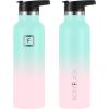 imageIRON FLASK Camping ampamp Hiking Hydration Canteens  3 Lids Narrow Straw Lid Leak Proof Vacuum Insulated Stainless Steel  Hot ampamp Cold Double Walled Sports Water Bottle  Fire 32 OzBubble Gum