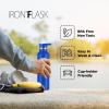 imageIRON FLASK Camping ampamp Hiking Hydration Canteens  3 Lids Narrow Straw Lid Leak Proof Vacuum Insulated Stainless Steel  Hot ampamp Cold Double Walled Sports Water Bottle  Fire 32 OzCobalt