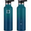 imageIRON FLASK Camping ampamp Hiking Hydration Canteens  3 Lids Narrow Straw Lid Leak Proof Vacuum Insulated Stainless Steel  Hot ampamp Cold Double Walled Sports Water Bottle  Fire 32 OzDark Night
