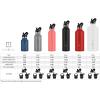 imageIRON FLASK Camping ampamp Hiking Hydration Canteens  3 Lids Narrow Straw Lid Leak Proof Vacuum Insulated Stainless Steel  Hot ampamp Cold Double Walled Sports Water Bottle  Fire 32 OzRose Gold