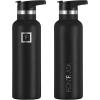 imageIRON FLASK Camping ampamp Hiking Hydration Canteens  3 Lids Narrow Straw Lid Leak Proof Vacuum Insulated Stainless Steel  Hot ampamp Cold Double Walled Sports Water Bottle  Fire 32 OzMidnight Black