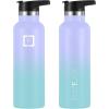 imageIRON FLASK Camping ampamp Hiking Hydration Canteens  3 Lids Narrow Straw Lid Leak Proof Vacuum Insulated Stainless Steel  Hot ampamp Cold Double Walled Sports Water Bottle  Fire 32 OzCotton Candy