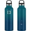 imageIRON FLASK Camping ampamp Hiking Hydration Canteens  3 Lids Narrow Straw Lid Leak Proof Vacuum Insulated Stainless Steel  Hot ampamp Cold Double Walled Sports Water Bottle  Fire 32 OzDark Night