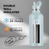 imageIRON FLASK Camping ampamp Hiking Hydration Canteens  3 Lids Narrow Straw Lid Leak Proof Vacuum Insulated Stainless Steel  Hot ampamp Cold Double Walled Sports Water Bottle  Fire 32 OzMorning Mist