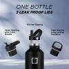 imageIRON FLASK Camping ampamp Hiking Hydration Canteens  3 Lids Narrow Straw Lid Leak Proof Vacuum Insulated Stainless Steel  Hot ampamp Cold Double Walled Sports Water Bottle  Fire 32 OzAutumn Cocoa