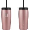 imageIRON FLASK Nomad Tumbler  2 Lids StrawFlip Vacuum Insulated Stainless Steel Bottle Double Walled Drinking Cup Thermos Coffee Travel Mug Water  Fire 24 OzRose Gold