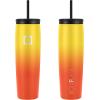 imageIRON FLASK Nomad Tumbler  2 Lids StrawFlip Vacuum Insulated Stainless Steel Bottle Double Walled Drinking Cup Thermos Coffee Travel Mug Water  Fire 24 OzFire