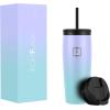 imageIRON FLASK Nomad Tumbler  2 Lids StrawFlip Vacuum Insulated Stainless Steel Bottle Double Walled Drinking Cup Thermos Coffee Travel Mug Water  Fire 24 OzCotton Candy