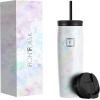 imageIRON FLASK Nomad Tumbler  2 Lids StrawFlip Vacuum Insulated Stainless Steel Bottle Double Walled Drinking Cup Thermos Coffee Travel Mug Water  Fire 24 OzPearl