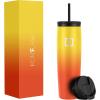 imageIRON FLASK Nomad Tumbler  2 Lids StrawFlip Vacuum Insulated Stainless Steel Bottle Double Walled Drinking Cup Thermos Coffee Travel Mug Water  Fire 24 OzFire