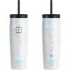 imageIRON FLASK Nomad Tumbler  2 Lids StrawFlip Vacuum Insulated Stainless Steel Bottle Double Walled Drinking Cup Thermos Coffee Travel Mug Water  Fire 24 OzPearl