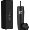 imageIRON FLASK Nomad Tumbler  2 Lids StrawFlip Vacuum Insulated Stainless Steel Bottle Double Walled Drinking Cup Thermos Coffee Travel Mug Water  Fire 24 OzMidnight Black