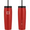 imageIRON FLASK Nomad Tumbler  2 Lids StrawFlip Vacuum Insulated Stainless Steel Bottle Double Walled Drinking Cup Thermos Coffee Travel Mug Water  Fire 24 OzFire Red