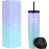 imageIRON FLASK Nomad Tumbler  2 Lids StrawFlip Vacuum Insulated Stainless Steel Bottle Double Walled Drinking Cup Thermos Coffee Travel Mug Water  Fire 24 OzCotton Candy