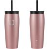 imageIRON FLASK Nomad Tumbler  2 Lids StrawFlip Vacuum Insulated Stainless Steel Bottle Double Walled Drinking Cup Thermos Coffee Travel Mug Water  Fire 24 OzRose Gold