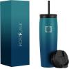 imageIRON FLASK Nomad Tumbler  2 Lids StrawFlip Vacuum Insulated Stainless Steel Bottle Double Walled Drinking Cup Thermos Coffee Travel Mug Water  Fire 24 OzDark Night