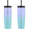 imageIRON FLASK Nomad Tumbler  2 Lids StrawFlip Vacuum Insulated Stainless Steel Bottle Double Walled Drinking Cup Thermos Coffee Travel Mug Water  Fire 24 OzCotton Candy