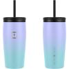 imageIRON FLASK Nomad Tumbler  2 Lids StrawFlip Vacuum Insulated Stainless Steel Bottle Double Walled Drinking Cup Thermos Coffee Travel Mug Water  Fire 24 OzCotton Candy