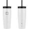 imageIRON FLASK Nomad Tumbler  2 Lids StrawFlip Vacuum Insulated Stainless Steel Bottle Double Walled Drinking Cup Thermos Coffee Travel Mug Water  Fire 24 OzWhite