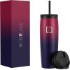 imageIRON FLASK Nomad Tumbler  2 Lids StrawFlip Vacuum Insulated Stainless Steel Bottle Double Walled Drinking Cup Thermos Coffee Travel Mug Water  Fire 24 OzDark Rainbow