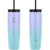 imageIRON FLASK Nomad Tumbler  2 Lids StrawFlip Vacuum Insulated Stainless Steel Bottle Double Walled Drinking Cup Thermos Coffee Travel Mug Water  Fire 24 OzCotton Candy