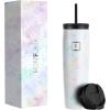 imageIRON FLASK Nomad Tumbler  2 Lids StrawFlip Vacuum Insulated Stainless Steel Bottle Double Walled Drinking Cup Thermos Coffee Travel Mug Water  Fire 24 OzPearl