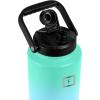 imageIRON FLASK Sports Water Bottle  128 OzOne Gallon1 Lid Vacuum Insulated Stainless Steel Hot Cold Double Walled Thermo Mug Metal Canteen Jug Growler Midnight BlackSky