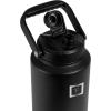 imageIRON FLASK Sports Water Bottle  128 OzOne Gallon1 Lid Vacuum Insulated Stainless Steel Hot Cold Double Walled Thermo Mug Metal Canteen Jug Growler Midnight BlackMidnight Black