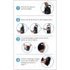 imageIRON FLASK Sports Water Bottle  128 OzOne Gallon1 Lid Vacuum Insulated Stainless Steel Hot Cold Double Walled Thermo Mug Metal Canteen Jug Growler Midnight BlackSky